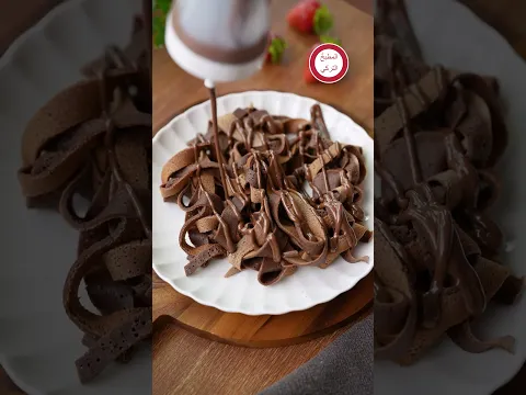 طريقة عمل حلوى كريب السباغيتي اللذيذ 🤤 #shorts