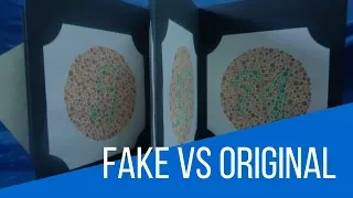 How to compare between cheap and fake Ishihara Color Blindness Test with The Original