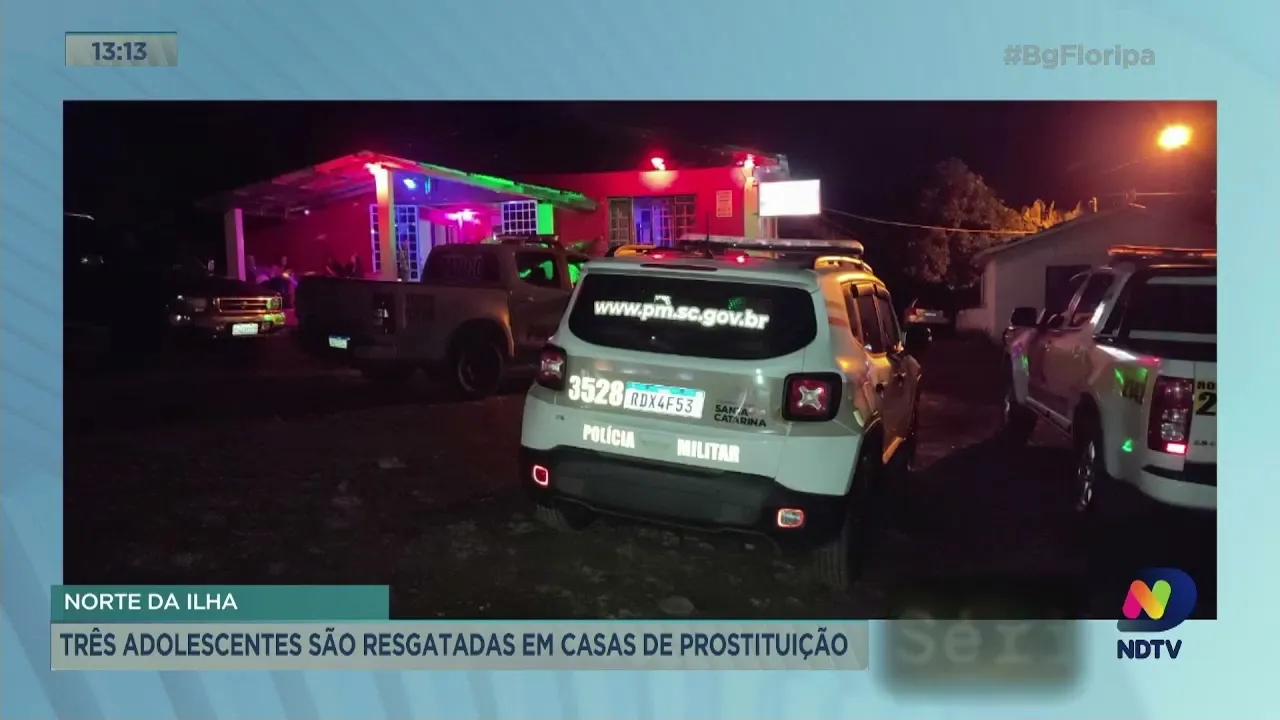 Três adolescentes são resgatadas em casas de prostituição