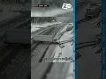 Truck driver crashes on snowy Oregon highway at Mount Hood slides through sign and into guardrail