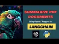 Summarize Text documents with LangChain OpenAI Using Large Language Model LLM