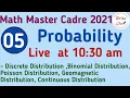 Probability Math master cadre 2021 chapter - 3