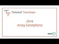 Woz U Learn to Code Array Exceptions in Java
