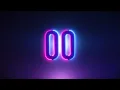 60 Second Countdown - Neon Purple Pink Look