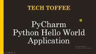 Python Hello World PyCharm