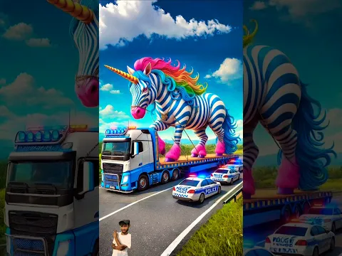 ❤️ Evolution of Unicorn: Blue Unicorn Transporting 🥰 Maiw Milky ✅ #cat #cute #love #shorts