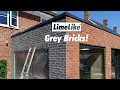 LimeLike Dark Ash applying Dyebrick Charcoal stain to produce grey brick and mortar