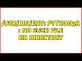 env python3r No such file or directory