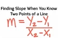 EQUATION FOR SLOPE OF TWO POINTS