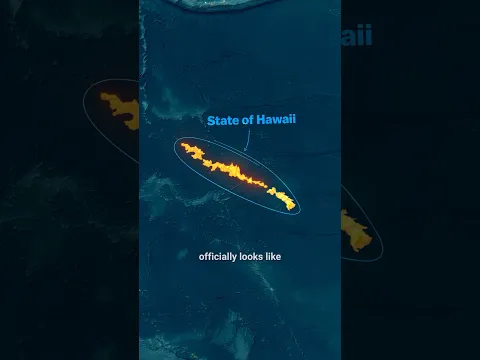 The True Size of Hawaii 🏝️ #Hawaii #USA #Geography