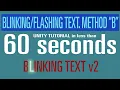 Unity Text Method 2 Tutorial in less than 1 Minute
