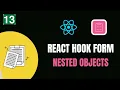 REACT HOOK FORM - NESTED OBJECTS