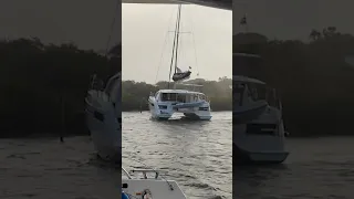 Charter boat ran hard aground! #boatfails #sailing #catamarans