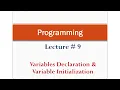 Variable Declaration vs Variable Initialization What s the Difference 2014 in Urdu