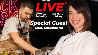 Chef Cooking LIVE for VIP Guests Chef Christine Ha