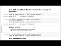 Should I shuffle samples with cross-validation