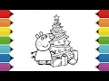 Peppa Pig Christmas Coloring Pages for Kids Coloring s