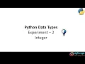 9 Python - Data Types INTEGER Demo2