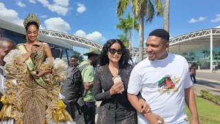 TAZAMA HAMISA MOBETTO ALIVYOMPOKEA MISS GLOBAL ROSEMARY AKIRUDI TANZANIA AFUNGUKA NAMPONGEZA JIHAN
