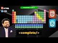 HTML CSS Periodic Table Detail Coding Governor Sindh Free IT Course Program Karachi