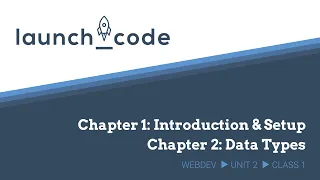 Unit 2 Class 1 Lecture Chapters 1-2 Intro to Java Data Types