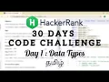 HackerRank Day 1 Data Types Java Tamil