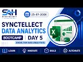 Synctellect Data Analytics Day 5 Excel for Data Analytics