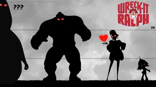 Wreck-It Ralph Characters Size Comparison From Smallest to Largest