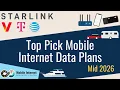 Best Data Plans for RV Boat Mobile Internet - Starlink Cellular T-Mobile Verizon AT T