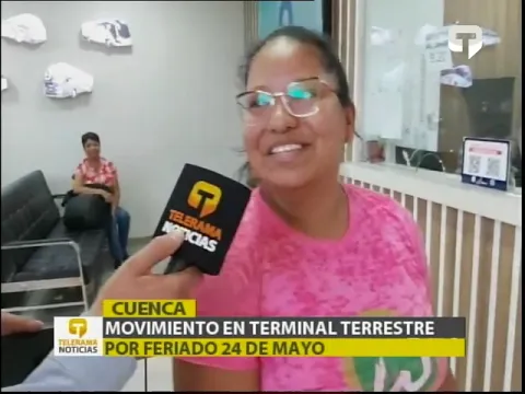 Movimiento en terminal terrestre por feriado 24 de Mayo