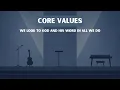 Alpine Church Stream Core Values - Week 01