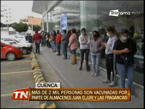 Más de 2 mil personas son vacunadas por parte de Almacenes Juan Eljuri y Las Fragancias
