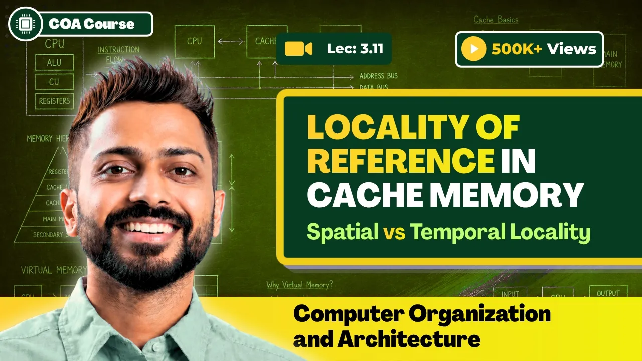 L-3.11: Locality of Reference in Cache Memory | Spatial Vs Temporal Locality | Computer Organisation