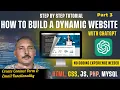 Build a Dynamic Website with ChatGPT Contact Form Admin Panel Email Functionality