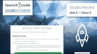U2 Java Chapter 6 Studio Review Unit Testing