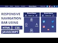 Responsive Navigation Bar Navbar Using HTML CSS JAVASCRIPT WebEffectAnimation