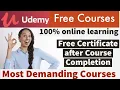 Udemy courses for free Certificate after completion lifetime access online learning