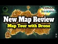 New Map Review - Map Tour with Drone Conan Exiles Isle of Siptah
