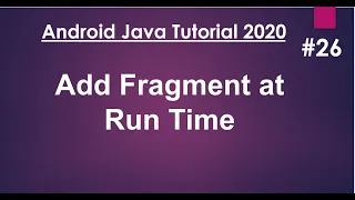Android Java Tutorial 2020 - 26