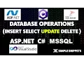 ASP NET Update Database in C - Database Operations in ASP NET with C MSSQL