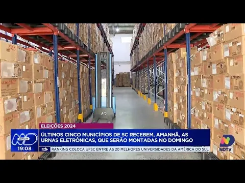 Últimos municípios da Grande Florianópolis recebem urnas eletrônicas para as eleições 2024