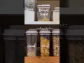 Keys to a great pantry - clear containers let you see when necessities are getting low