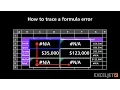 How to trace a formula error in Excel