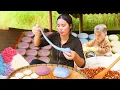 Download Lagu How to Make Giant Banh Day (Round Sticky Rice Cake) with Peanut and Goes to Market to Sell