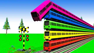 【踏切アニメ】あぶない電車 TRAIN 2026 Climping Pynamid | Railroad Crossing Animation #train #1million