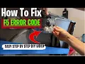 Washer F5 Error Code DIY Repair - Step By Step