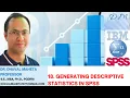 18 Generating Descriptive Statistics in IBM SPSS Dr Dhaval Maheta