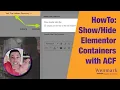 HowTo Elementor Containers with ACF