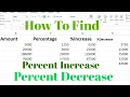 How To Find Percent Increase Or Percent Decrease In MS Excel Formula for increase and decrease