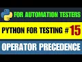Python for Testers Operator Precedence
